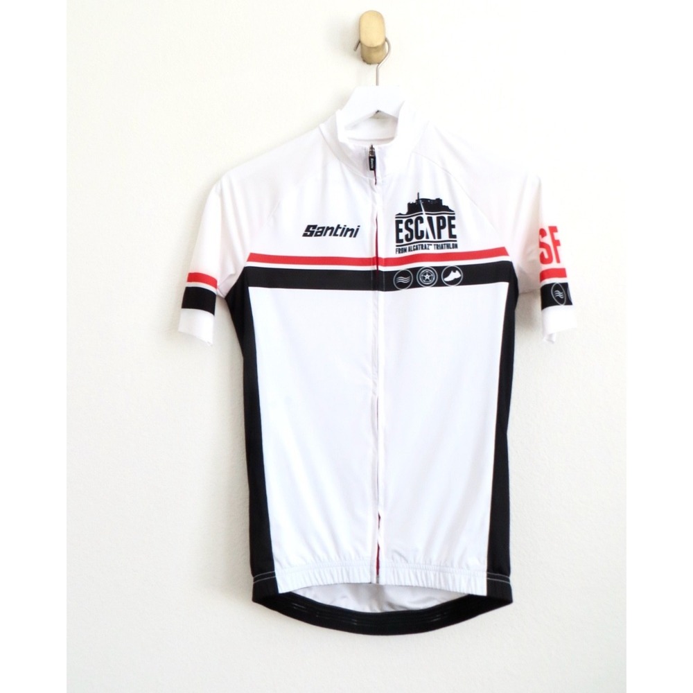 NEW! Santini Escape From Alcatraz Cycling Jersey San Francisco White SZ M